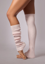 Move Dance BrisÃ© Knit Ribbed Legwarmers Pink Front 2 [Pink]