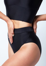 Move Dance Elouise High Waisted Dance Brief Black Close up front [Black]