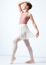 Move Dance Teen Adaline Chiffon Skirt Ivory Front [White]