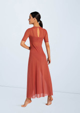 Weissman Power Mesh Maxi Overdress [Brown]