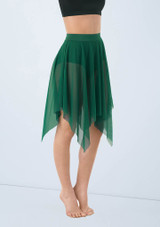 Weissman Mesh Handkerchief Hem Skirt [Green]