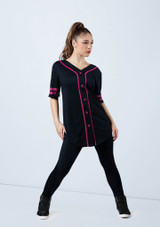 Weissman Oversized Baseball Jersey Black [Black]