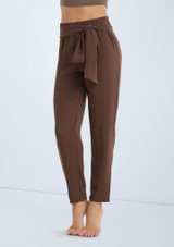 Weissman Paperbag Tie Waist Pants Chocolate [Brown]