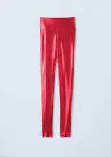 Weissman Metallic Full Length Leggings Red [Red]