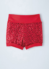 Weissman High Waist Sequin Shorts Red [Red]