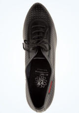 Supadance Ladies Lace Up Teaching and Practice Dance Shoes- 2" Black Top [Black]