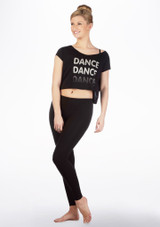 So Danca Slice Dance T Shirt Black Front 2 [Black]