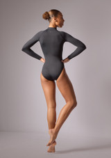 Move Dance Alicia Long Sleeve Leotard Black Front 2 [Black]