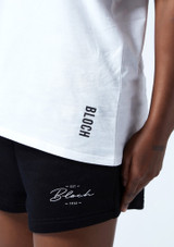 Bloch Tonal Oversized Tank Top White Close up front [White]