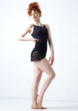 Move Dance Lydia Wrap Skirt Black Front 2 [Black]