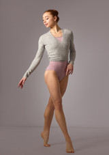 Move Dance Everly Ballet Dance Wrap Grey Back [Grey]