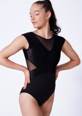 Bloch Eden Cap Sleeve Leotard Black Front 2 [Black]