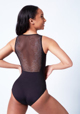 Bloch Maya Scoop Neck Lace Tank Leotard Black Back 2 [Black]