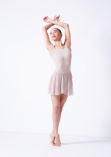 Move Dance Eliana Mock Wrap Skirt Front 2 [Brown]