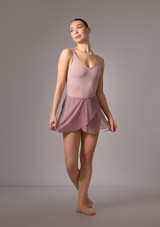Move Dance Eliana Mock Wrap Skirt French Mauve Front [Pink]