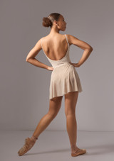 Move Dance Eliana Mock Wrap Skirt Latte Back [Brown]