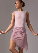 Move Dance Vanessa Gathered Long Skirt French Mauve Front [Pink]