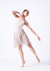 Move Dance Leilani High Low Skirt Latte Front 4 [Brown]