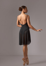Move Dance Leilani High Low Skirt Black Back [Black]