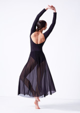 Move Dance Elise Long Skirt Black Back [Black]