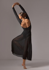 Move Dance Elise Long Skirt Black Back [Black]