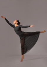 Move Dance Elise Long Skirt Black Front 2 [Black]