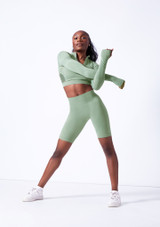 Move Dance Pippa Seamless Shorts Front [Green]