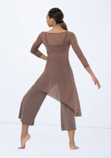 Asymmetric Drape Overdress Mocha 2 [Brown]