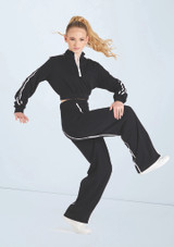 Weissman French Terry Split-Front Pants Black 2 [Black]