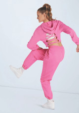 Weissman Cutout Laced Back Hoodie Bubblegum Pink [Pink]