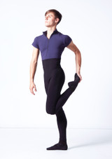 Wear Moi Elan Mens Footless Unitard Navy Blue Front 2 [Blue]