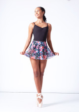 Bloch Floral Print Skirt - Navy Front [Multi-Colour]