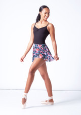 Bloch Floral Print Skirt - Navy Navy Blue Front 2 [Blue]