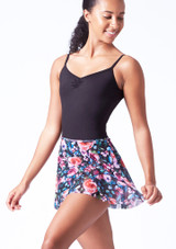 Bloch Floral Print Skirt - Navy Navy Blue Front [Blue]