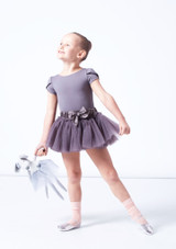 Move Dance Nancy Girls Ruffle Tutu Dark Grey Front 2 [Grey]