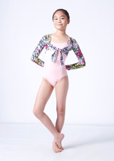 Alegra Girls Patterned Hannah Tie Front Crop Top Alegra Girls Patterned Hannah Tie Front Crop Top