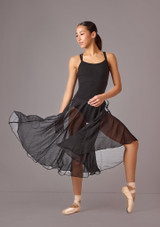 Move Dance Cynthia Long Ballet Dance Skirt Black Front [Black]