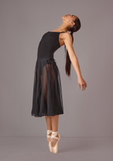 Move Dance Cynthia Long Ballet Dance Skirt Black Front 3 [Black]