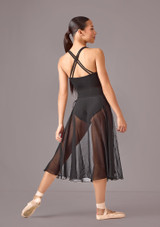 Move Dance Cynthia Long Ballet Dance Skirt Black Front 4 [Black]