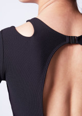 Move Dance Behati Ribbed Cutout 3/4 Sleeve Leotard