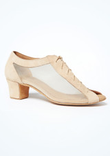 Capezio Beatrice Suede Dance Shoe 1.5" Beige Side [Brown]