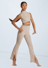 Weissman Split-Front Flare Leg Pants