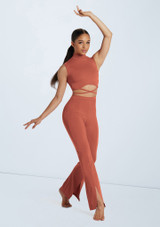 Weissman Split-Front Flare Leg Pants Weissman Split-Front Flare Leg Pants