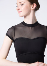 Mirella Braid Cap Sleeve Leotard