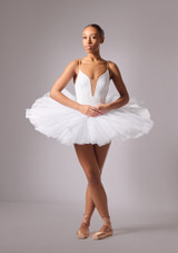 Move Dance Nicole Practice Tutu White Front 4 [White]