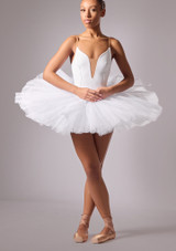 Move Dance Nicole Practice Tutu White Front [White]