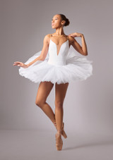 Move Dance Nicole Practice Tutu White Front [White]