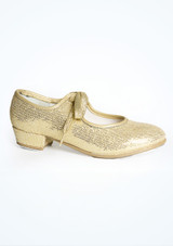 Alegra Hologram Glitter Tap Shoe - Gold