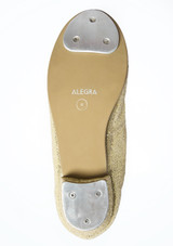 Alegra Hologram Glitter Tap Shoe - Gold
