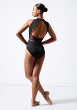 Bloch Kara Black Floral Halter Leotard